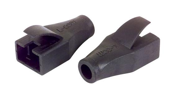 L-COM MPC45D65-BLK Connector Accessory, Black, Snagless Boot, L-Com TDS8PC5 & TDS8PC6 Series Shielded RJ45 Plugs