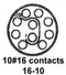 CINCH CONNECTIVITY SOLUTIONS BACC63CB16-10PN Circular Connector, BACC Series, MIL-DTL-26500 Series, Straight Plug, 10 Contacts, Crimp Pin