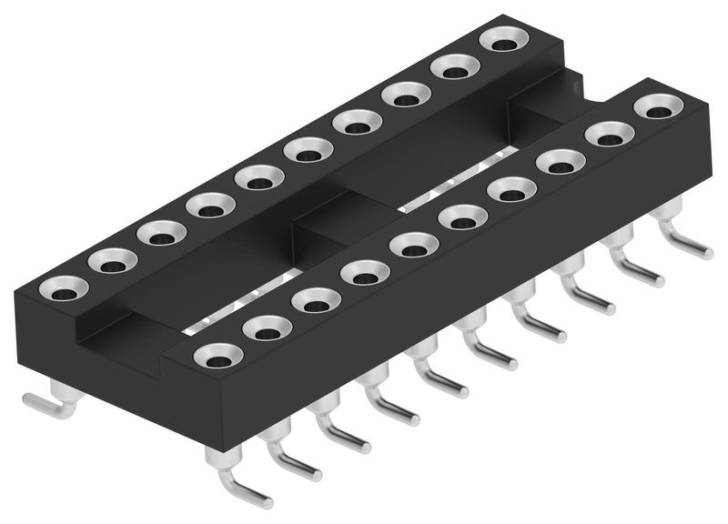 TE CONNECTIVITY 2445893-3 IC & Component Socket, 20 Contacts, DIP Socket, 2.54 mm, 7.62 mm, Copper Alloy