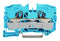 WAGO 2010-1204 DIN Rail Mount Terminal Block, Blue, 2 Ways, 20 AWG, 6 AWG, 10 mm&sup2;, Clamp, 57 A