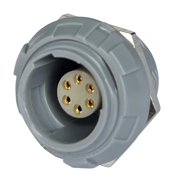 MULTICOMP PRO MCP-P1SRG06SGG Circular Connector, MCP IP50 Push Pull, Panel Mount Receptacle, 6 Contacts, Solder Socket