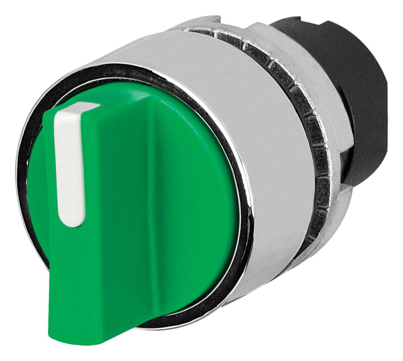 EAO 46-2828.3CM0.001 Switch Actuator, 2 Position, 30mm, Green, EAO 46 Series 22.3mm Non Illuminated Selector Switches