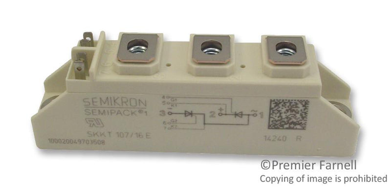 Semikron SKKT 107/16 E SKKT E Thyristor Module Series Connected 119 A 1.6 kV