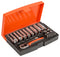 BAHCO SL25L Socket Set, 1/4" Hex/Deep/Ratchet/PH2 Bits/PZ2 Bit, Hex/Torx Bits, Bit Holder, Extension Bar, 37 Pcs