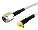 FAIRVIEW MICROWAVE FMC0219315-12 CBL ASSY, SMA PLUG-R/A MMCX PLUG, 12"