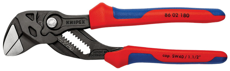 KNIPEX 86 02 180 Plier Wrench, Water Pump, 180mm OAL, 35mm Jaw Opening