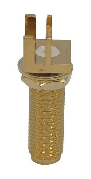 MUELLER ELECTRIC BU-1420711811 RF / Coaxial Connector, SMA Coaxial, Straight Jack, Board Edge / End Launch, 50 ohm, Brass