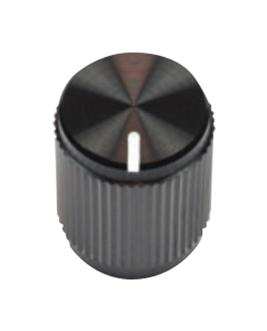 VISHAY ACCKMR1316NLT14 Knob, Round Shaft, 6.35 mm, Aluminium, Round with Top Indicator Line, 13 mm, ACCK Series