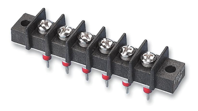 CTS / TUSONIX 7604-501LF PCB Mount Barrier Terminal Block, 11.13 mm, 1 Row, 4 Ways, 12 AWG, 20 A