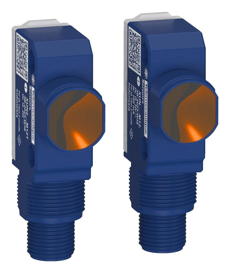 TELEMECANIQUE SENSORS XUN2ANXNM12 Photoelectric Sensor, 30m, Through Beam, Digital, 4 Pin M12 Connector, XU Series