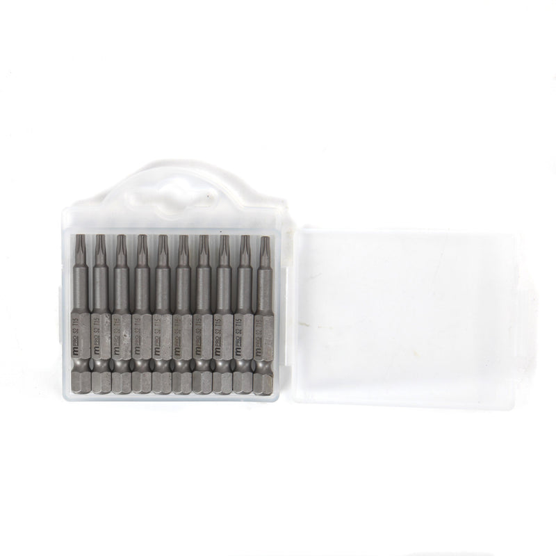 MULTICOMP PRO MP012270 Torx Bit, 10 Pieces of Torx Driver Bits, T15, 50mm, S2