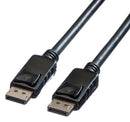 ROLINE 11.04.5982 Audio / Video Cable Assembly, DisplayPort Plug, DisplayPort Plug, 6.6 ft, 2 m, Black