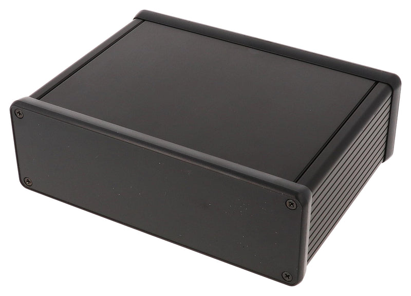 HAMMOND 1455T1202BK Metal Enclosure, w/Plastic End Panel, Small, Aluminium, 120 mm, 165 mm, 52 mm