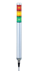 PATLITE MP-302C-RYG Signal Tower, 3 Tier, Amber, Green, Red, 4 Pin M12 Connector, 24VDC, IP65