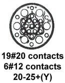 CINCH CONNECTIVITY SOLUTIONS C48-16R20Y25S-406 Circular Connector, C48 Series, MIL-DTL-26500 Series, Straight Plug, 25 Contacts