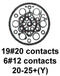 CINCH CONNECTIVITY SOLUTIONS C48-16R20Y25S-406 Circular Connector, C48 Series, MIL-DTL-26500 Series, Straight Plug, 25 Contacts