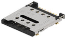 TE CONNECTIVITY 2499165-1 Memory Card Connector, Micro SIM, Hinged, 8 Contacts, Copper Alloy