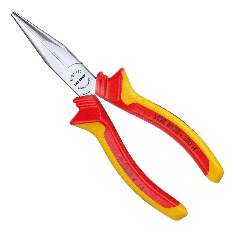 GEDORE 1552112 Pliers, Telephone, VDE, Sheath Insulation, Straight, Steel, 160 mm Length