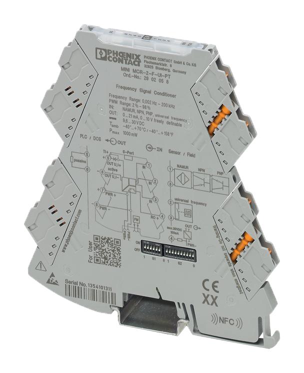 PHOENIX CONTACT 2902058 Signal Converter, Frequency, Current, Voltage, 1 Channels, 24 VDC GTIN UPC EAN: 4046356649889 MINI MCR-2-F-UI-PT