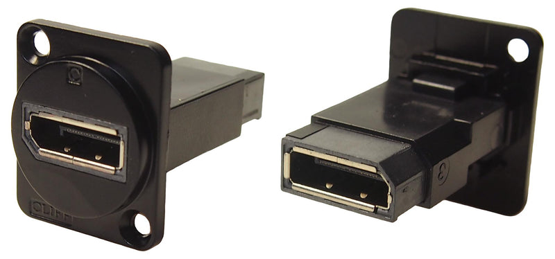 CLIFF ELECTRONIC COMPONENTS CP30233MB ADAPTER, DP RCPT-DP RCPT, BLK METAL, CSK