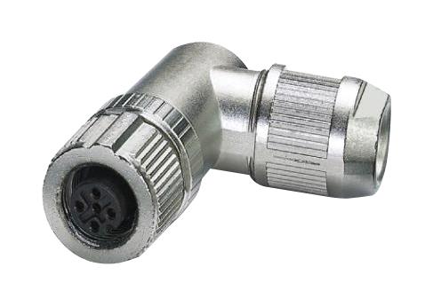 PHOENIX CONTACT 1424669 Sensor Connector, M12 Push-In, M12, Female, 4 Positions, Push In Socket, Right Angle Cable Mount GTIN UPC EAN: 4055626375960 SACC-M12FR-4PL SH
