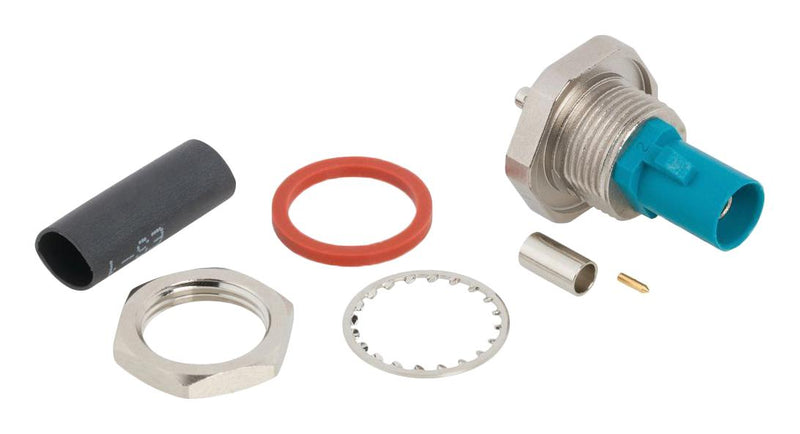 AMPHENOL RF 2FA1-NZSP-C30E2. RF COAX CONN, FAKRA, BLKHD PLUG, 50 OHM