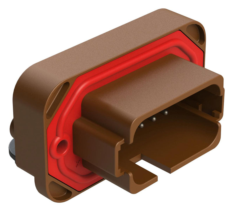 AMPHENOL SINE/TUCHEL AT13-18PD-BM03BN Automotive Connector, Boardlock AT Series, Right Angle Panel Mount Receptacle, 18 Contacts