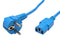 ROLINE 19.08.1012 Mains Power Cord, IEC 320 C13 Receptacle to 90&deg; CEE 7/7 Plug, 1.8 m, 10 A, 250 VAC, Blue