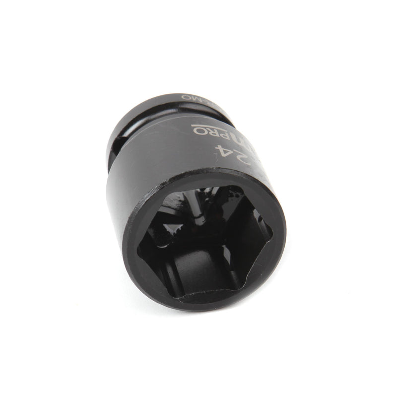MULTICOMP PRO MP12-CRMO24 Socket, Hex, 24 mm x 38 mm, 1/2" Drive Size, Chromium Molybdenum Steel, DIN3121, Auto Repair