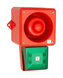 CLIFFORD AND SNELL 245306 Audio/Visual Signal Device, Flashing, Green, 112 dBA, 230 VAC, Cable, Yodalight YL50 Hi Vis Series