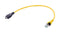 HARTING 33483147805005 Ethernet Cable, 8 Contact, Cat6a, IX Type A Plug to RJ45 Plug, Yellow, 500 mm, 19.7 "