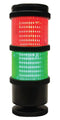 MULTICOMP PRO MP014828 Light Tower, 2 Tiers, Green/Red, 240 VAC, IP66, Steady, 75.1mm x 196.2mm, -30 &deg;C to 50 &deg;C