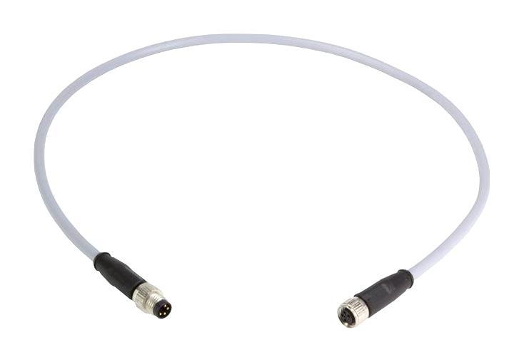 HARTING 21348081481020 CABLE ASSY, 4P M8 PLUG-RCPT, 6.6 , GRY