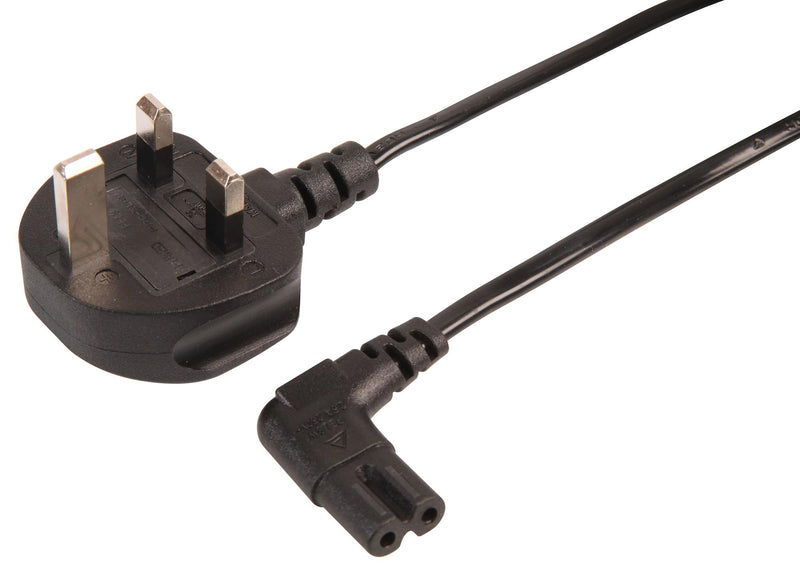 PRO ELEC PELB2125 LEAD 13A PLUG TO C7 RA BLACK 5M
