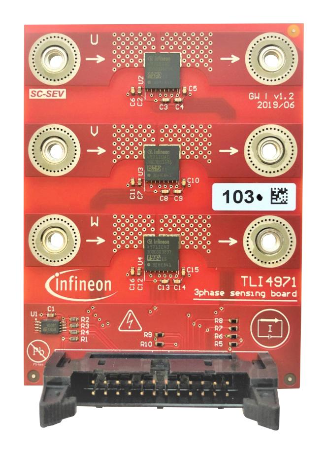 INFINEON TLI4971EVAL120ATOBO1 Evaluation Board, TLI4971-A120T5-E0001, Current Sensor SP005343588