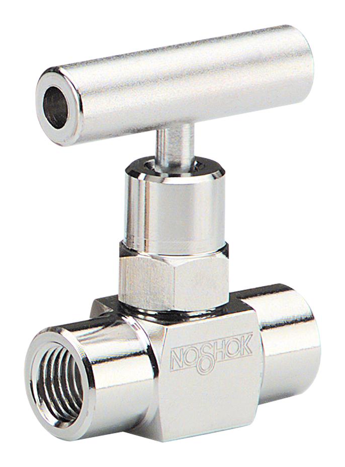 NOSHOK 101-FFS Needle Valve, 1/8" NPT, Female/Female Thread, 10000 psi, 100 Series