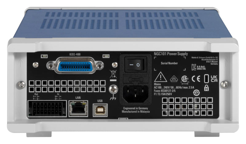ROHDE & SCHWARZ NGC101-G Bench Power Supply, w/ GPIB Interface, Programmable, 1 Output, 0 V, 32 V, 0 A, 10 A