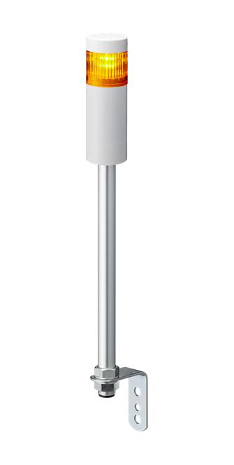 PATLITE LR5-102LENW-Y Signal Tower, Ethernet, Continuous, Flashing, 1 Tier, Amber, Pole Mount, 24 VDC, IP54