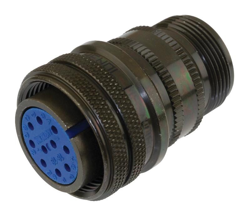 AMPHENOL INDUSTRIAL 97-3106A-16S-1S Circular Connector, 97 Series, MIL-DTL-5015 Series, Straight Plug, 7 Contacts, Solder Socket