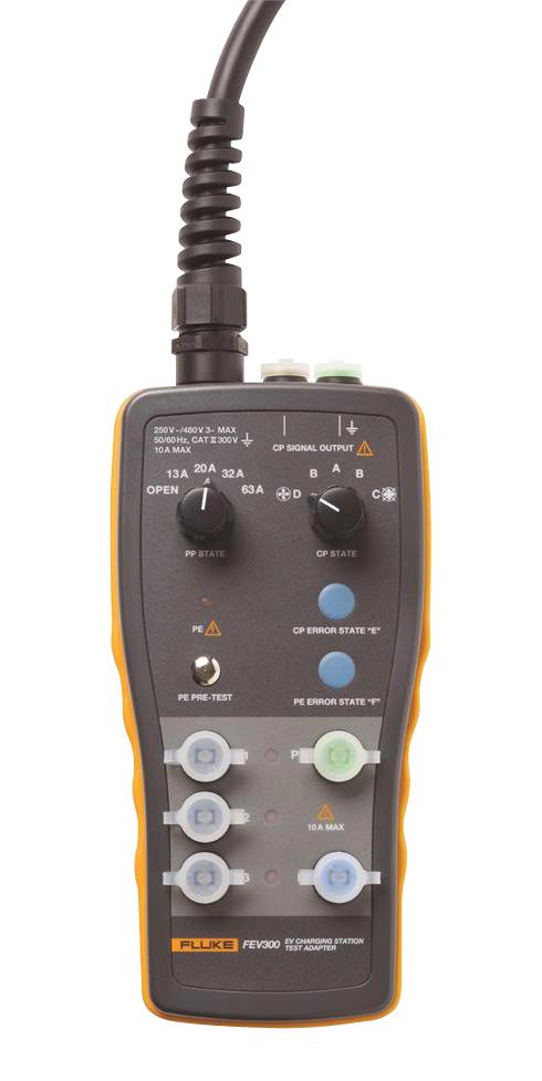 FLUKE FLUKE -FEV300/BASIC Test Adapter, 10% to 80% RH, 2 km, 3 W, IEC 62196-2 GTIN UPC EAN: 0195112042915