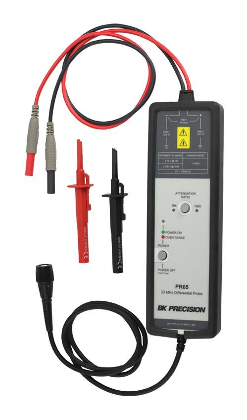 B&K PRECISION PR65 Oscilloscope Probe, High-Voltage Differential Probe, 30 MHz, 1 kV, 10:100