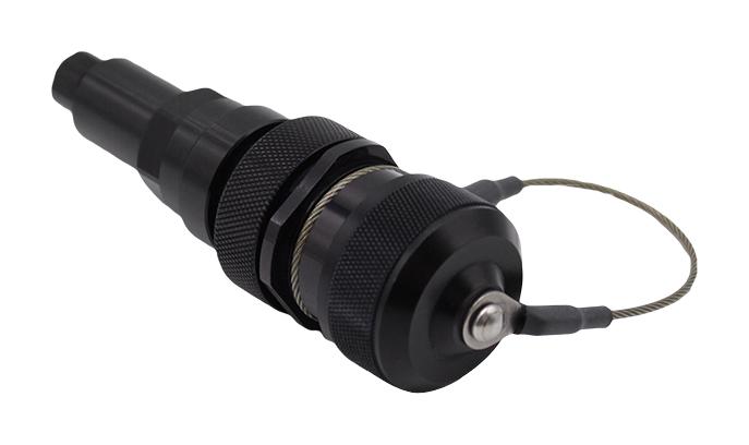 BULGIN LIMITED PXM0608NSANBK4868 Modular Connector, w/Cap, Aluminium, RJ45 Jack, 1 x 1 (Port), 8P8C, IP68, Cable Mount