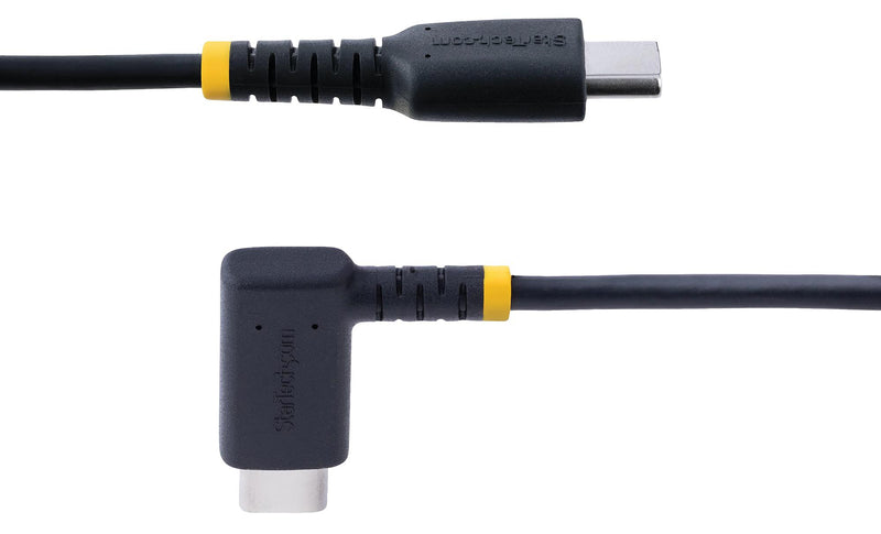 Startech R2CCR-1M-USB-CABLE R2CCR-1M-USB-CABLE USB Cable Type C Plug to 90&deg; 1 m 3.3 ft 2.0 Black