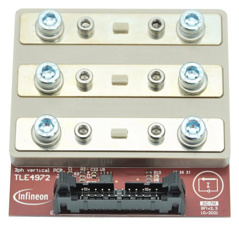 INFINEON TLE4972EVALVERBARTOBO1 Evaluation Board, TLE4972-AE35S5, 842A, Coreless Magnetic Current Sensor, VSON, Vertical Insertion SP005632142