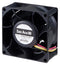 SANYO DENKI 9HVA0812P1G001 DC Axial Fan, 12 V, Square, 80 mm, 38 mm, Ball Bearing, 132 CFM