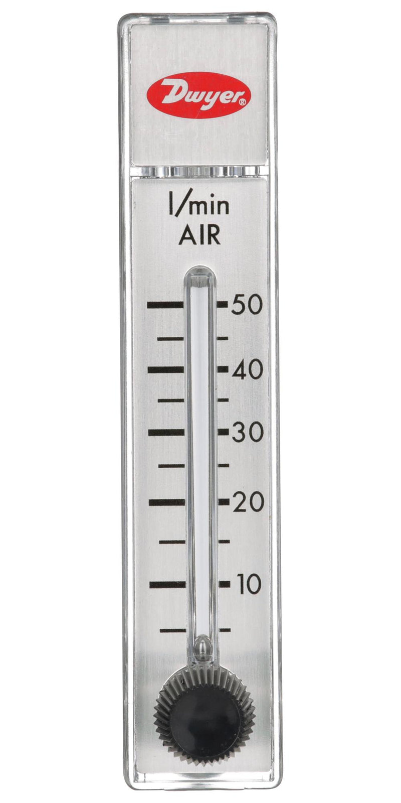 DWYER RMA-23-SSV Air Flowmeter, SS Valve, 5 to 50 l/min, 100 psi, 4 % Accuracy, 1/8" FNPT, RATE-MASTER RMA Series