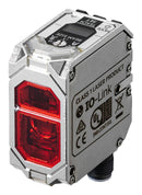 OMRON INDUSTRIAL AUTOMATION E3AS-HF6000SMT M1V Laser Sensor, 6m, TOF, Red Laser, PNP Open Collector/IO-Link, Spot Beam, 4 Pin M12 Connector