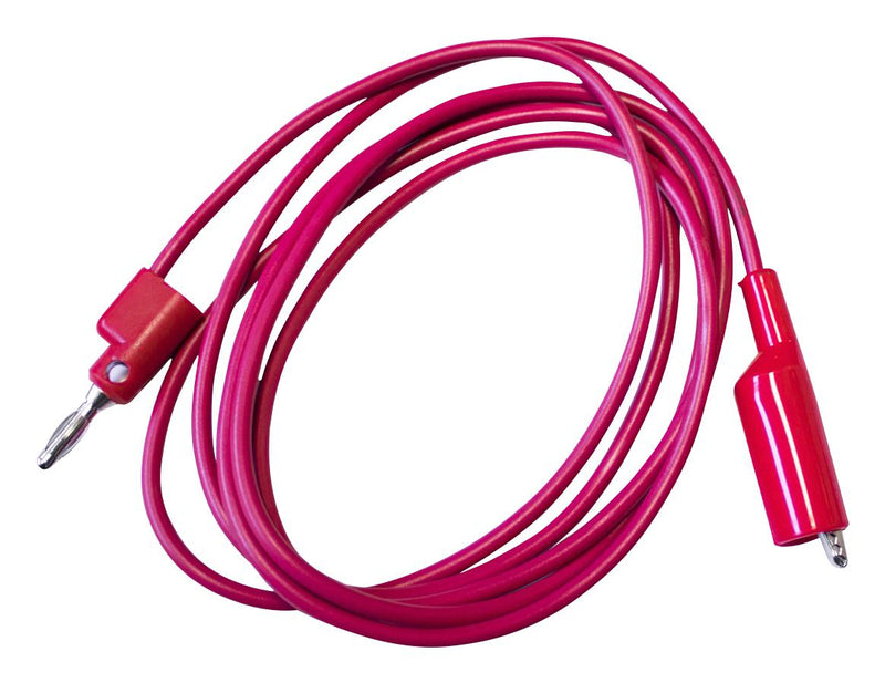 MUELLER ELECTRIC BU-P1166-36-2 Alligator Clip to Banana Plug Test Lead, 7.8mm Jaw Open, Alligator Clip, 4mm Stackable Banana Plug