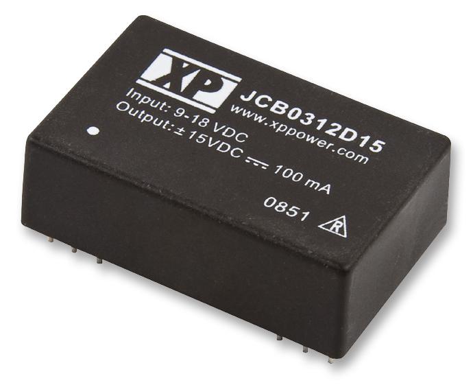 XP POWER JCB0305D09 Isolated Through Hole DC/DC Converter, 2:1 Input, ITE, DIP, 2:1, 3 W, 2 Output, 9 V