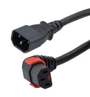 L-COM C13LPDC14-15-3F POWER CORD, IEC C14-R/A IEC C13, 3 , 15A